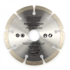 Diamanttrennscheibe 115x2,0x22,2mm Segmentiert Beton Ziegeln Sandsteine
