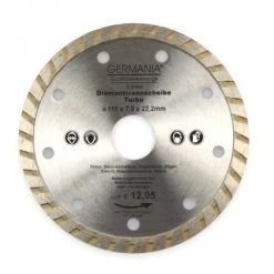 Diamanttrennscheibe 115x2,1x22,2mm Turbo Granit Beton Stein Trennscheibe