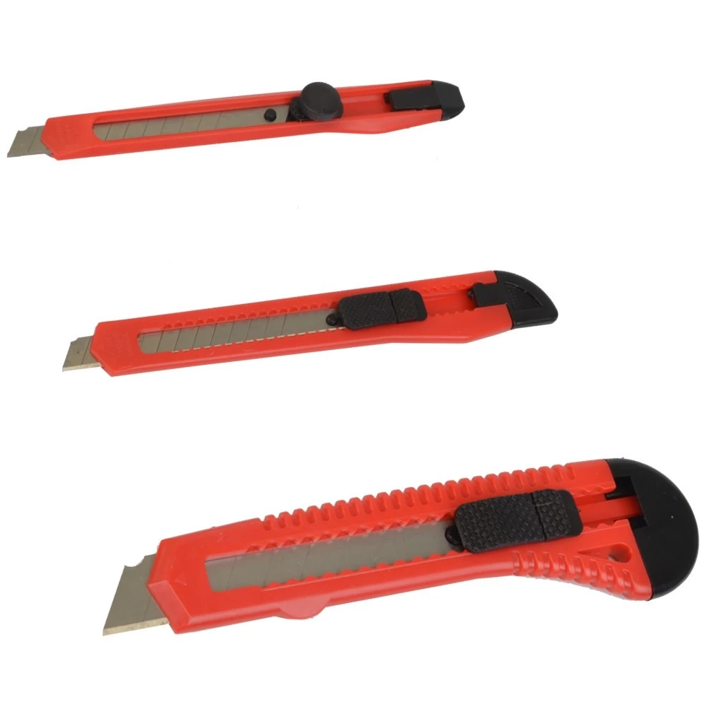 Cuttermesser Set 3-teilig rot Cuttermesser Set 3-teilig Rot -Profi Werkzeug Geschaft 16049 cuttermesser set 3 teilig rot