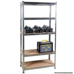 Schwerlastregal Steckbar Aus Stahl Für 875 Kg Mit MDF Böden