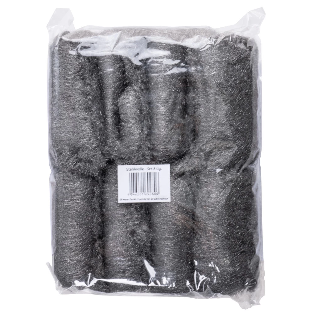 Stahlwolle-Set 8 Stück aus kohlenstoffarmem Stahl Stahlwolle-Set 8 Stück Aus Kohlenstoffarmem Stahl -Profi Werkzeug Geschaft