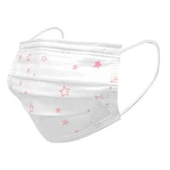 Mundschutz Für Kinder , 3 Stück, Mit Pinken Sternen