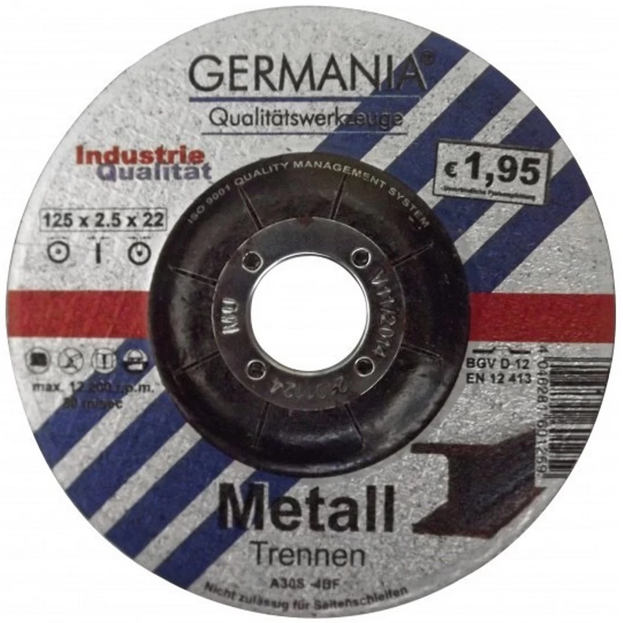 Trennscheibe Metall 125x2,5 bombiert Industriequalität Trennen Trennscheibe Metall 125x2,5 Bombiert Industriequalität Trennen -Profi Werkzeug Geschaft 5324 5324