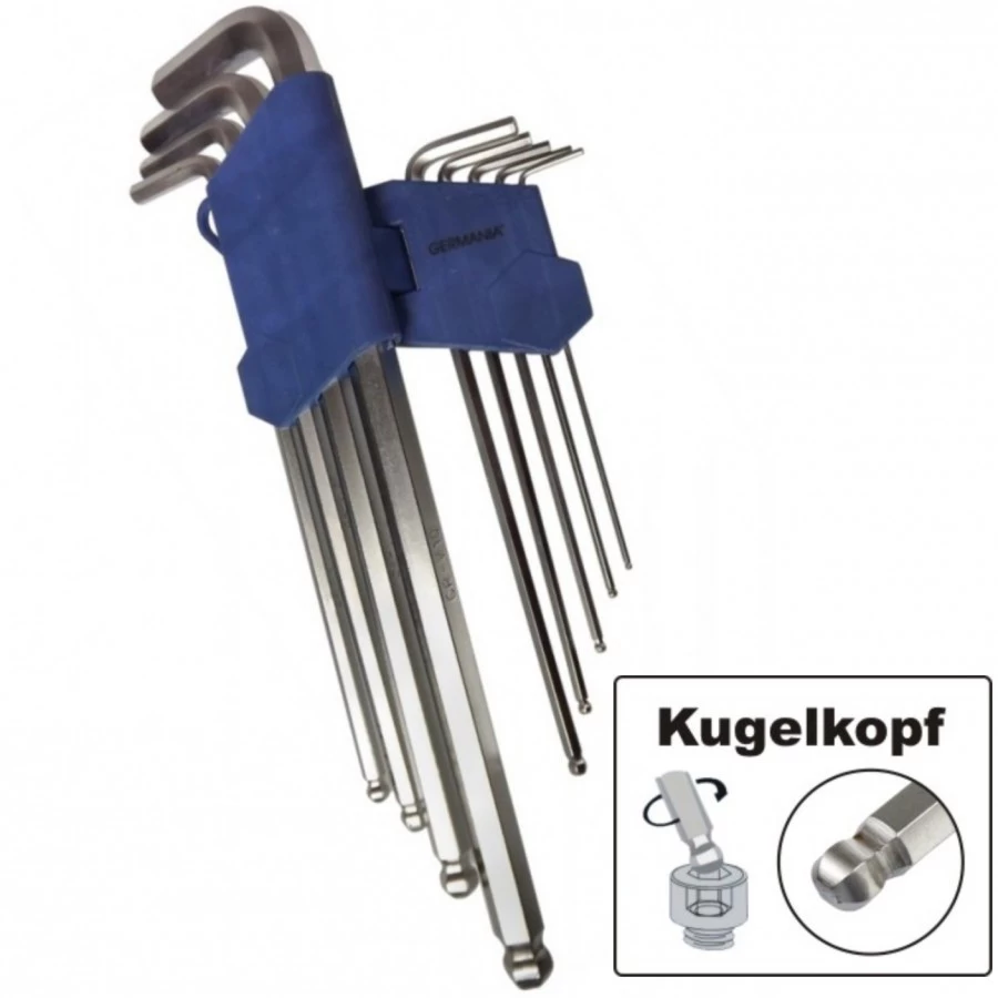 GERMANIA Innensechskant IX Winkelschlüssel Satz 9 teilig 1,5-10 mm GERMANIA Innensechskant IX Winkelschlüssel Satz 9 Teilig 1,5-10 Mm -Profi Werkzeug Geschaft 5394 5394 0