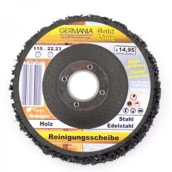 Reinigungsscheibe 115 X 22,23 Holz Edelstahl Stahl