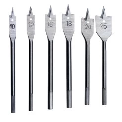 Flachfräsbohrer 6tlg. Satz 10-25mm Bohrersatz Bohrer