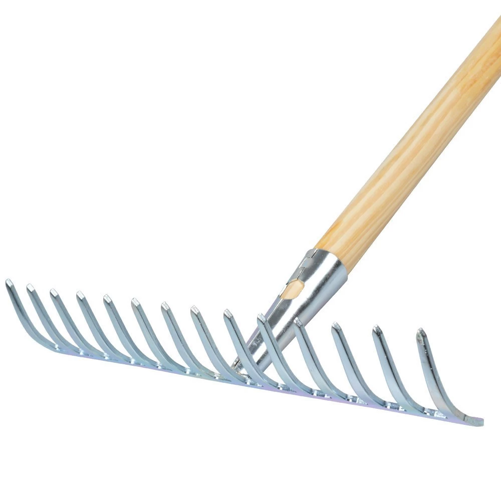 Gartenrechen 14 Zinken verzinkt mit Holzstiel Gartenrechen 14 Zinken Verzinkt Mit Holzstiel -Profi Werkzeug Geschaft
