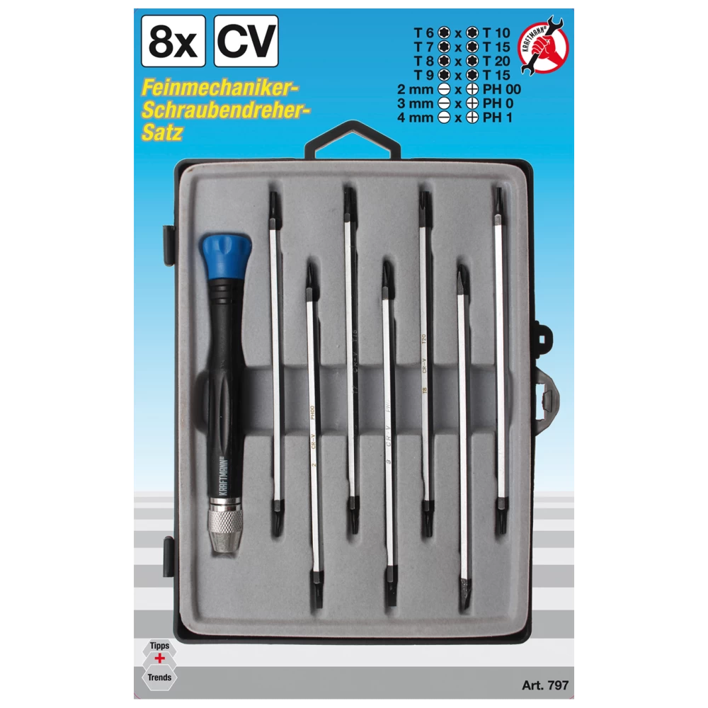 Profi-Schraubendreher für Elektroniker 7-tlg. Profi-Schraubendreher Für Elektroniker 7-tlg. -Profi Werkzeug Geschaft AgzX