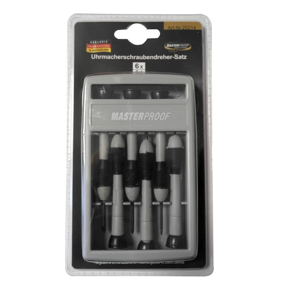 Uhrmacherschraubendreher Satz 6-teilig mit Aufbewahrungskassette Uhrmacherschraubendreher Satz 6-teilig Mit Aufbewahrungskassette -Profi Werkzeug Geschaft