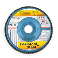 Fächerscheibe 125x22,23 ZK60 Edelstahl Stahl Schleifscheibe Lamellenscheibe
