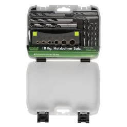 Holzbohrersatz 10-teilig, 2-10 Mm, Mit Bohrhilfe