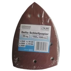 Schleifpapier-Set Delta 30-teilig 100 Mm Von K40-180 Für Deltaschleifer