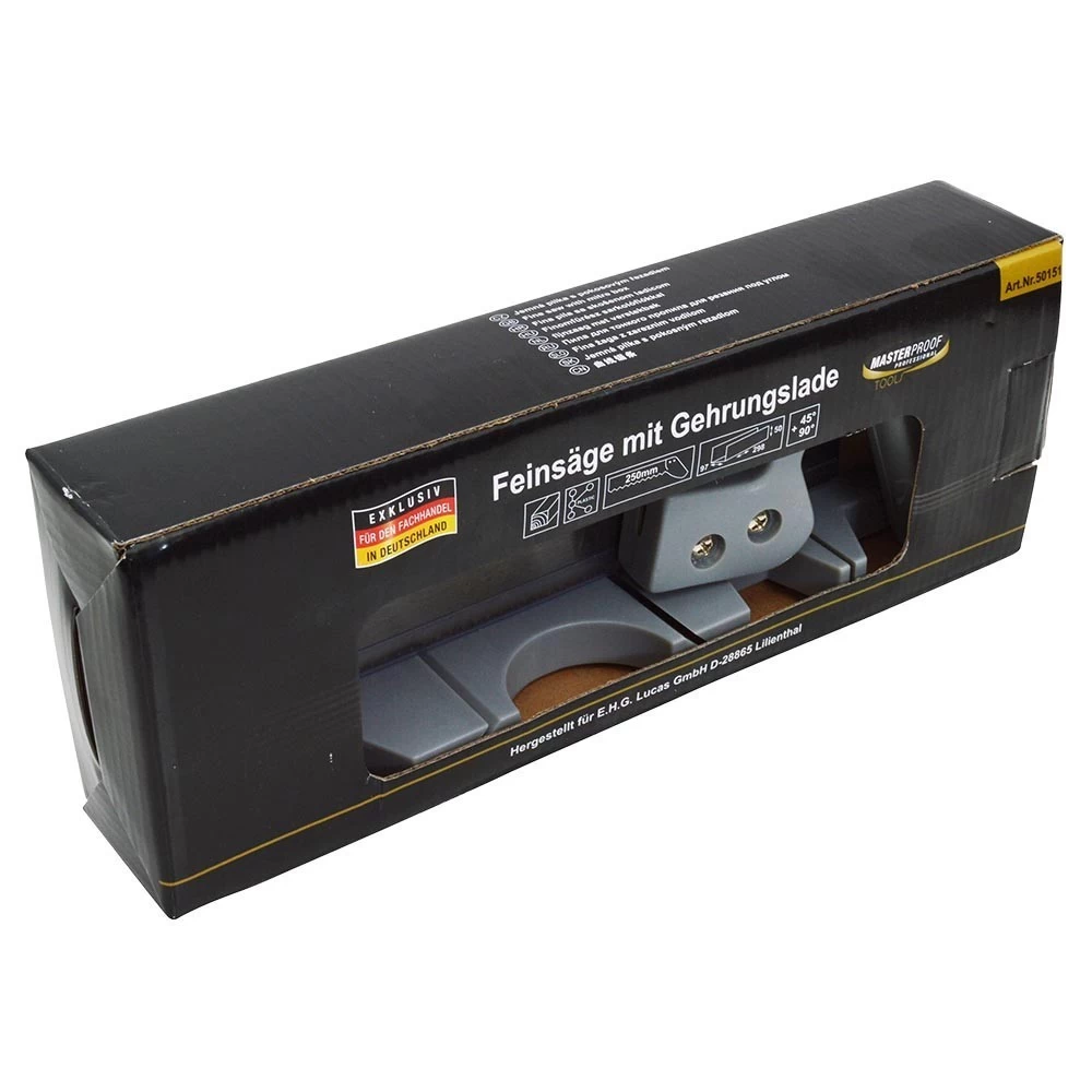 Feinsäge 250mm mit Gehrungslade 45°/90° Feinsäge 250mm Mit Gehrungslade 45°/90° -Profi Werkzeug Geschaft