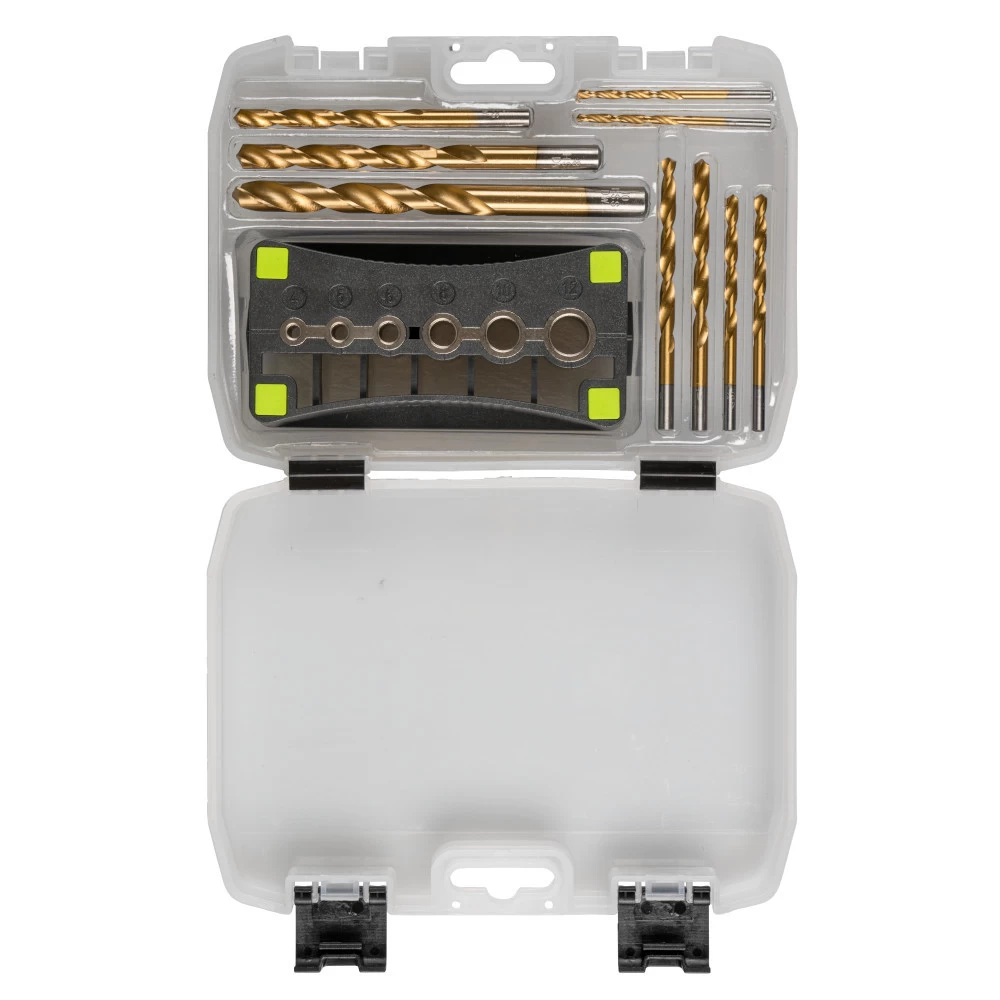 HSS TIN Bohrersatz 10-teilig, 2-10 mm, mit Bohrhilfe HSS TIN Bohrersatz 10-teilig, 2-10 Mm, Mit Bohrhilfe -Profi Werkzeug Geschaft