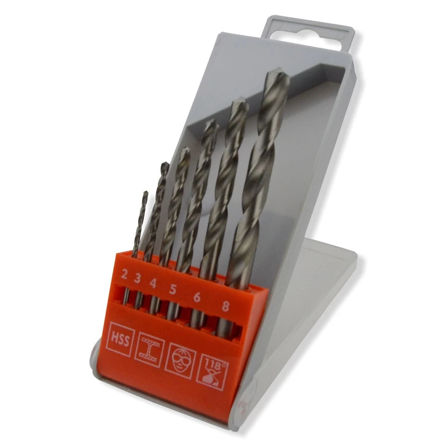 HSS Bohrerkassette 6-teilig geschliffen HSS Bohrerkassette 6-teilig Geschliffen -Profi Werkzeug Geschaft