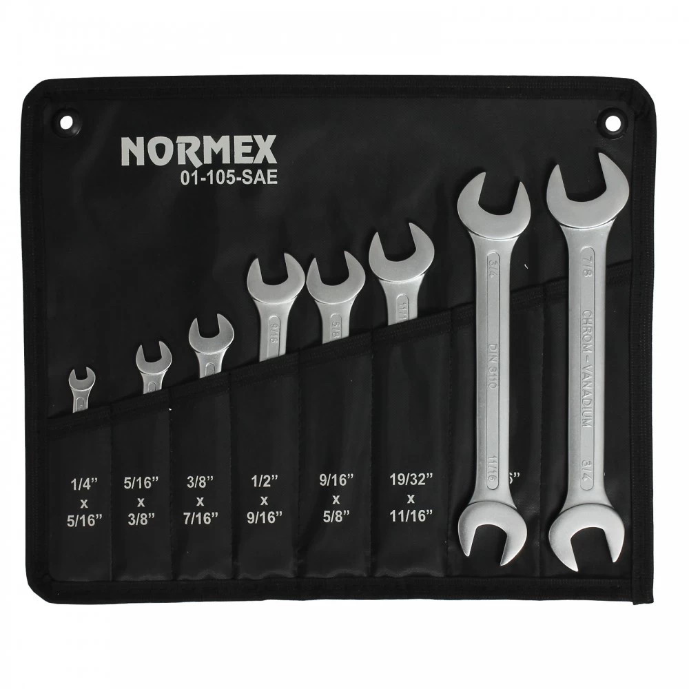 Normex Doppel Gabelschlüssel Set Zoll 8tlg. Maulschlüssel Doppelmaulschlüssel Normex Doppel Gabelschlüssel Set Zoll 8tlg. Maulschlüssel Doppelmaulschlüssel -Profi Werkzeug Geschaft